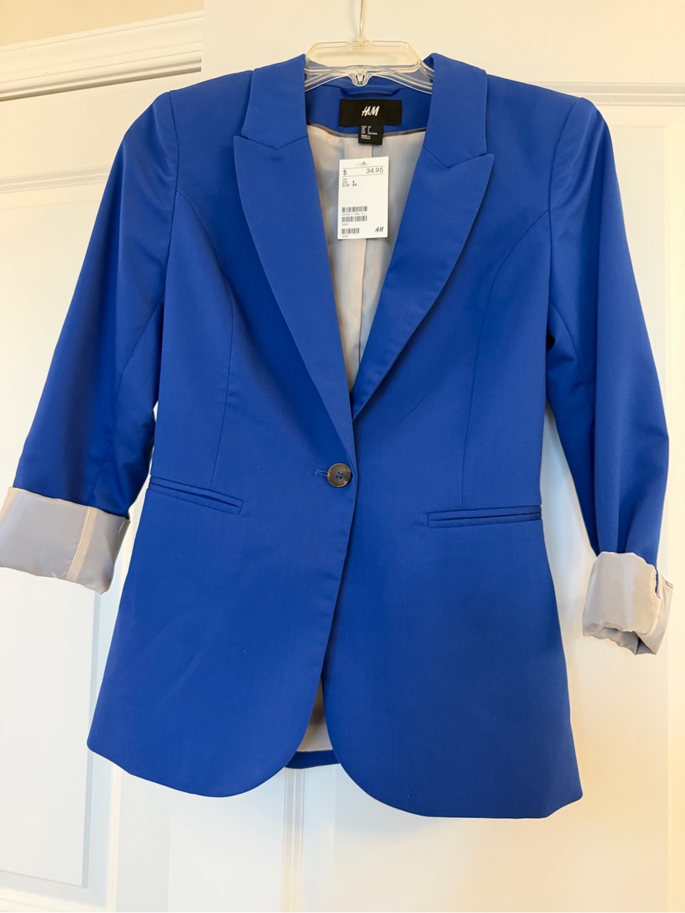 H&M Women's Cobalt Blue Single-Button Blazer